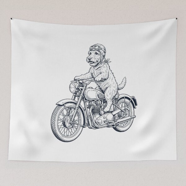 Item preview, Funny Glen of Imaal Terrier Motorcycle Motorbike Dog Lover designed and sold by dian-rody-crest.