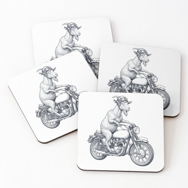 Item preview, Funny Goat Motorcycle Motorbike Animal Lover designed and sold by dian-rody-crest.