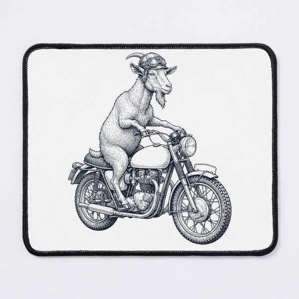 Item preview, Funny Goat Motorcycle Motorbike Animal Lover designed and sold by dian-rody-crest.