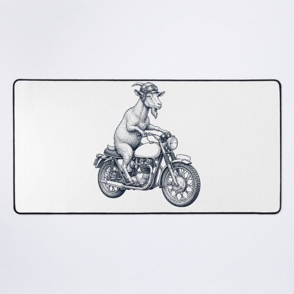 Item preview, Funny Goat Motorcycle Motorbike Animal Lover designed and sold by dian-rody-crest.