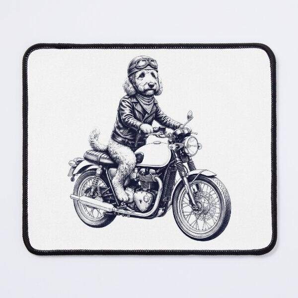 Item preview, Funny Goldendoodle Motorcycle Motorbike Dog Lover designed and sold by dian-rody-crest.