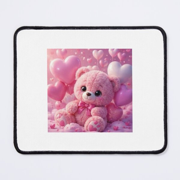 Item preview, Pink Teddy Bear with Heart Balloons designed and sold by ThilankaDesign.
