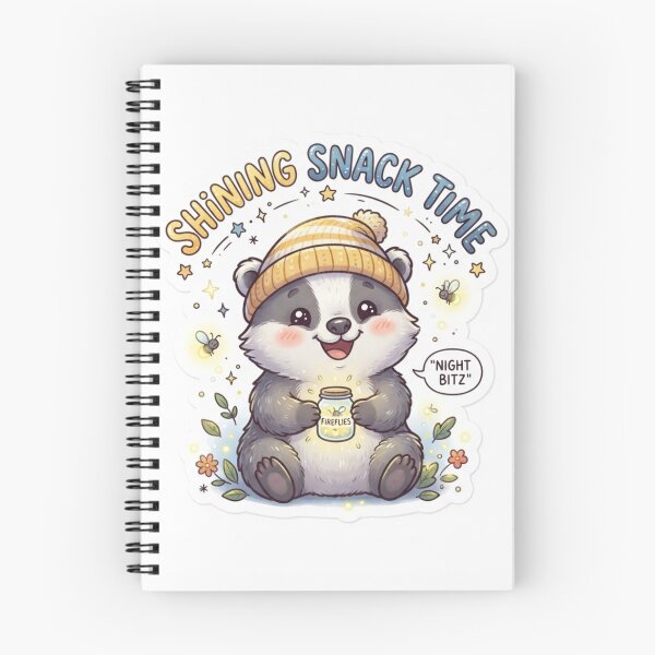 Item preview, Baby Badger – Kawaii "Shining Snack Time" Sticker designed and sold by Chipkooo.