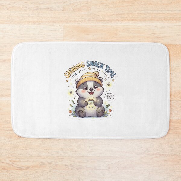 Item preview, Baby Badger – Kawaii "Shining Snack Time" Sticker designed and sold by Chipkooo.