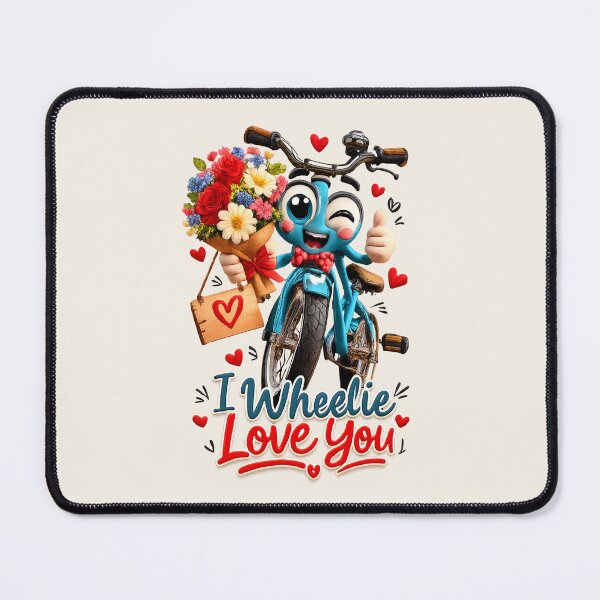 Item preview, Cute "I Wheelie Love You" | Kawaii Bicycle Love Pun designed and sold by Moons Studio.