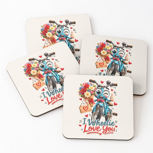 Item preview, Cute "I Wheelie Love You" | Kawaii Bicycle Love Pun designed and sold by Moons Studio.