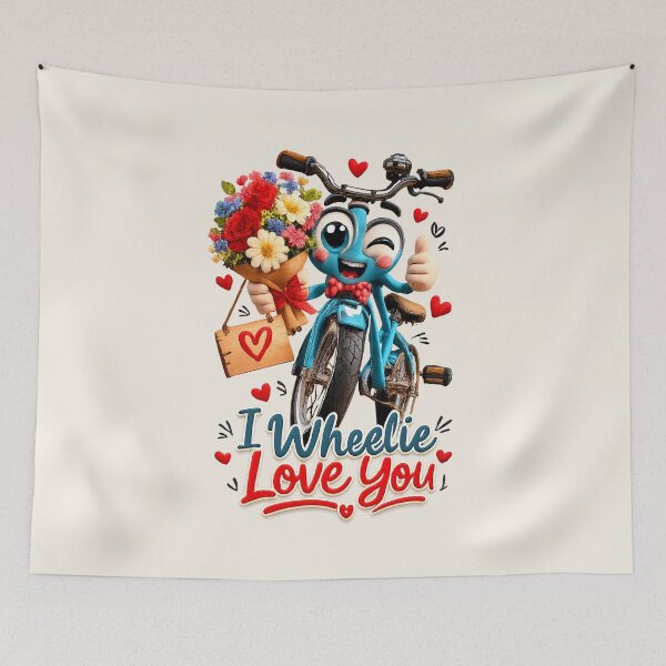 Item preview, Cute "I Wheelie Love You" | Kawaii Bicycle Love Pun designed and sold by Moons Studio.