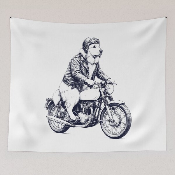 Item preview, Funny Great Pyrenees Motorcycle Motorbike Dog Lover designed and sold by dian-rody-crest.