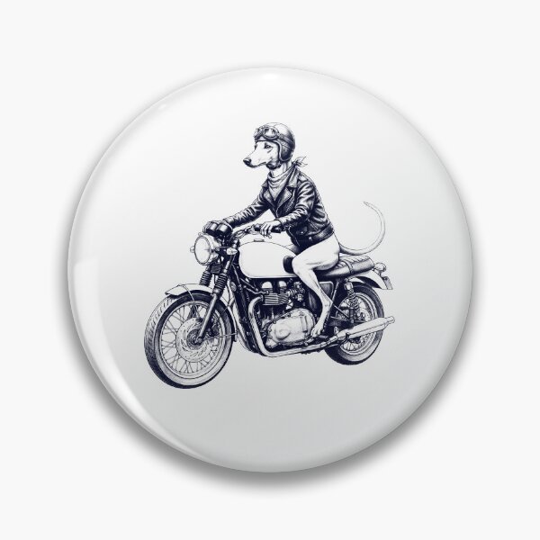 Item preview, Funny Greyhound Motorcycle Motorbike Dog Lover designed and sold by dian-rody-crest.