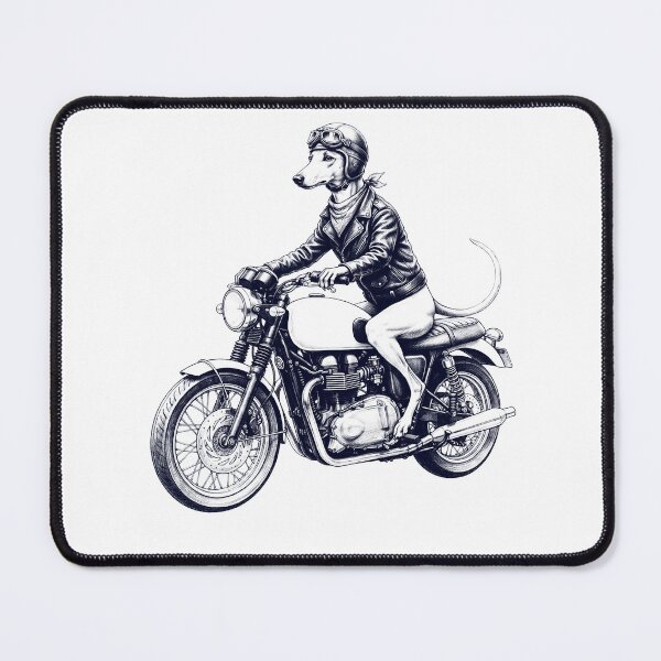 Item preview, Funny Greyhound Motorcycle Motorbike Dog Lover designed and sold by dian-rody-crest.