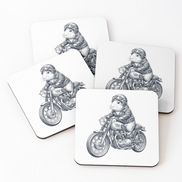 Item preview, Funny Guinea Pig Motorcycle Motorbike Animal Lover designed and sold by dian-rody-crest.