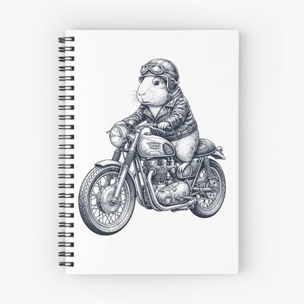 Item preview, Funny Guinea Pig Motorcycle Motorbike Animal Lover designed and sold by dian-rody-crest.