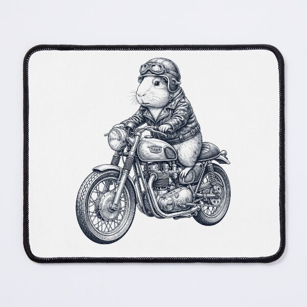 Item preview, Funny Guinea Pig Motorcycle Motorbike Animal Lover designed and sold by dian-rody-crest.