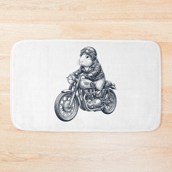 Item preview, Funny Guinea Pig Motorcycle Motorbike Animal Lover designed and sold by dian-rody-crest.