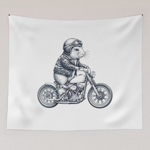 Item preview, Funny Hamster Motorcycle Motorbike Animal Lover designed and sold by dian-rody-crest.