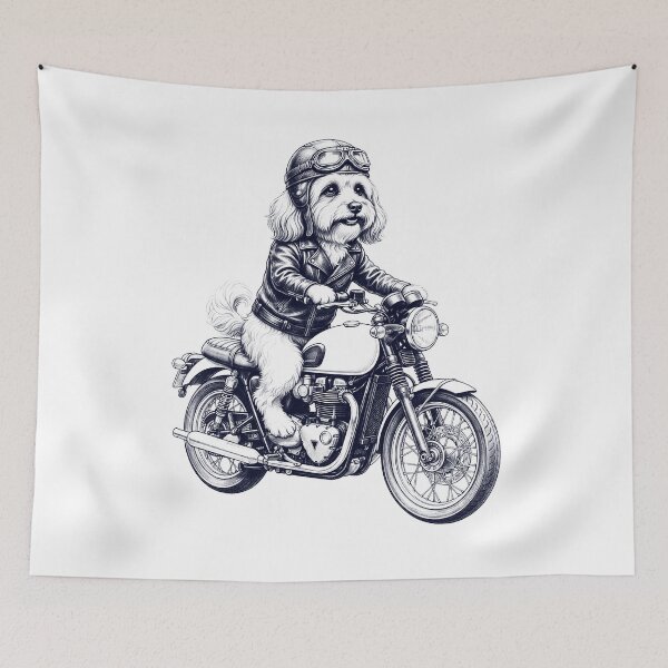Item preview, Funny Havanese Motorcycle Motorbike Dog Lover designed and sold by dian-rody-crest.