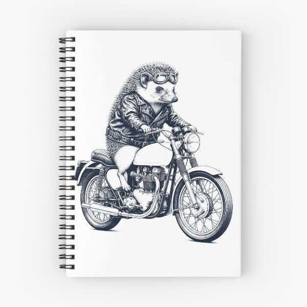 Item preview, Funny Hedgehog Motorcycle Motorbike Animal Lover designed and sold by dian-rody-crest.