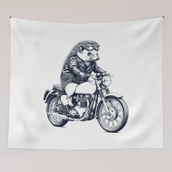 Item preview, Funny Hedgehog Motorcycle Motorbike Animal Lover designed and sold by dian-rody-crest.