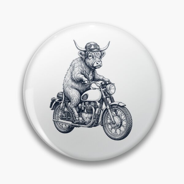 Item preview, Funny Highland Cow Motorcycle Motorbike Animal Lover designed and sold by dian-rody-crest.