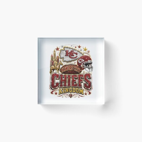Item preview, Kansas City Chiefs Kingdom Rhinestone Football Design designed and sold by MeneesStefano.