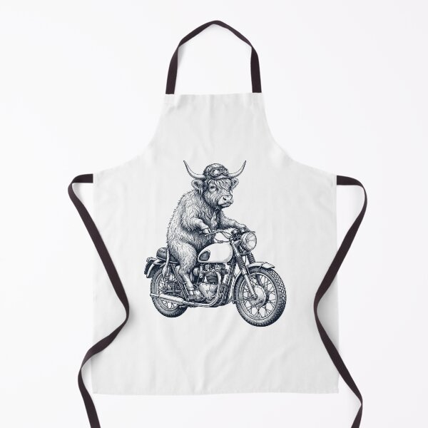 Item preview, Funny Highland Cow Motorcycle Motorbike Animal Lover designed and sold by dian-rody-crest.