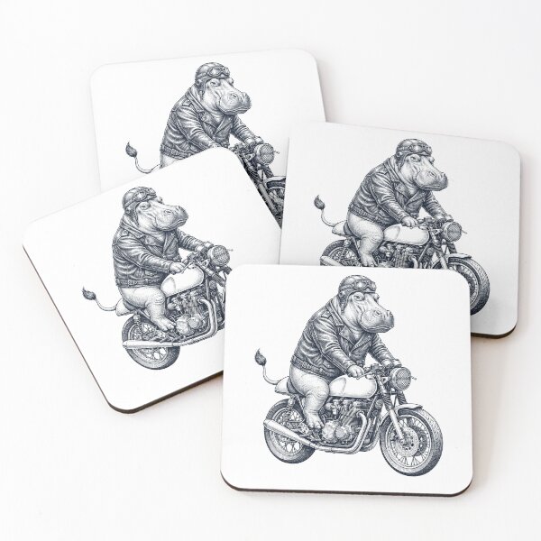 Item preview, Funny Hippo Motorcycle Motorbike Animal Lover designed and sold by dian-rody-crest.