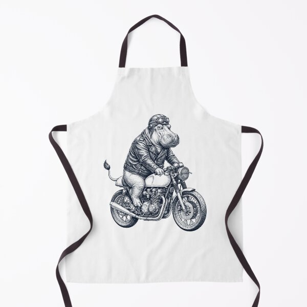 Item preview, Funny Hippo Motorcycle Motorbike Animal Lover designed and sold by dian-rody-crest.