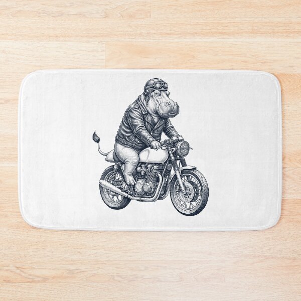 Item preview, Funny Hippo Motorcycle Motorbike Animal Lover designed and sold by dian-rody-crest.