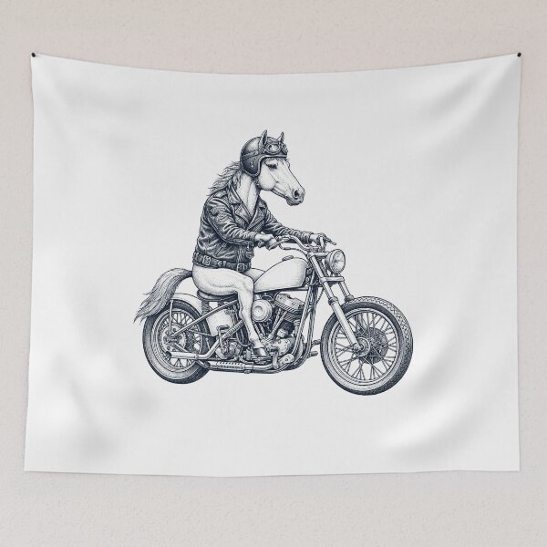 Item preview, Funny Horse Motorcycle Motorbike Animal Lover designed and sold by dian-rody-crest.