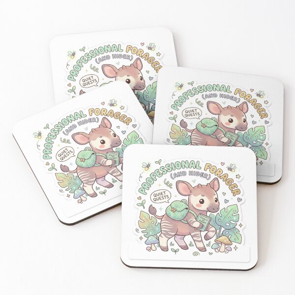 Item preview, Baby Okapi – Kawaii "Professional Forager (And Hider)" Sticker designed and sold by Chipkooo.