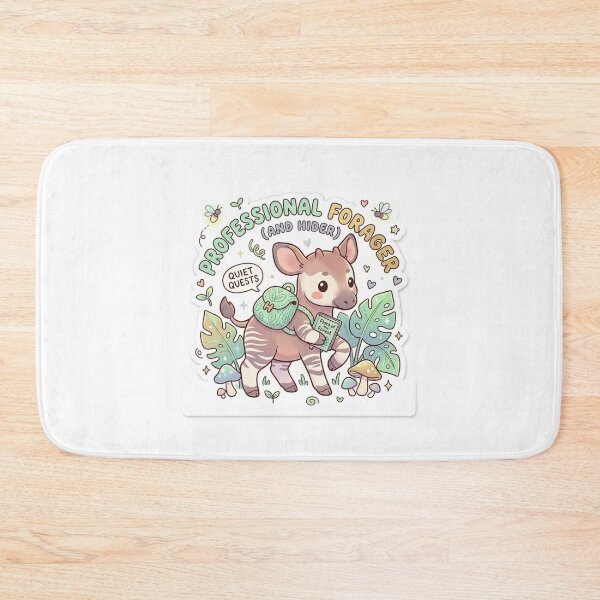 Item preview, Baby Okapi – Kawaii "Professional Forager (And Hider)" Sticker designed and sold by Chipkooo.
