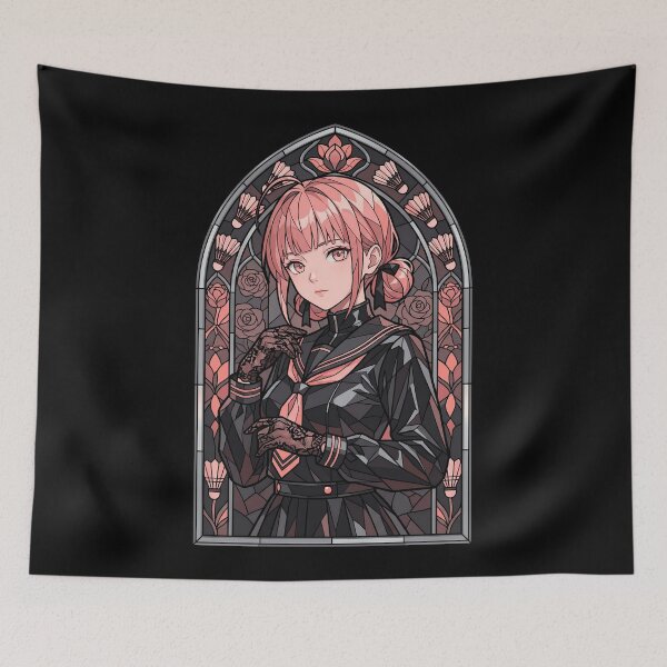 Aperçu de l'œuvre Hina Chouno Boîte bleue Uniforme foncé Vitrail rose créée et vendue par mildaclairmo.