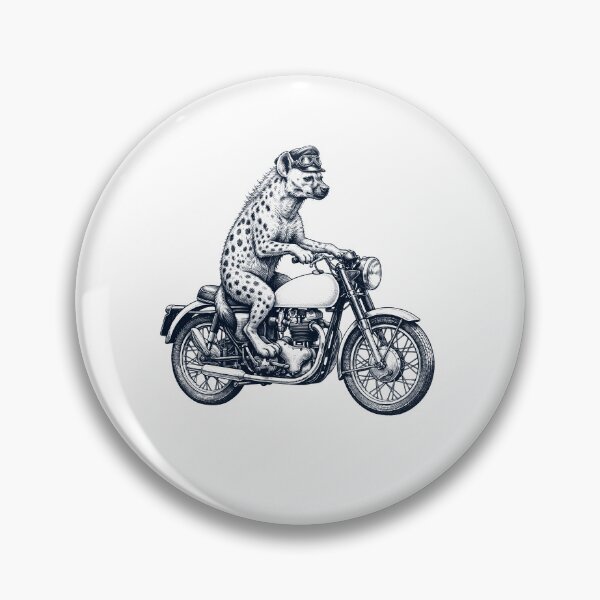 Item preview, Funny Hyena Motorcycle Motorbike Animal Lover designed and sold by dian-rody-crest.