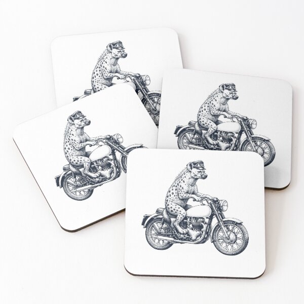 Item preview, Funny Hyena Motorcycle Motorbike Animal Lover designed and sold by dian-rody-crest.