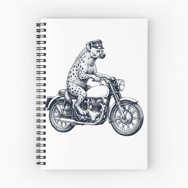 Item preview, Funny Hyena Motorcycle Motorbike Animal Lover designed and sold by dian-rody-crest.
