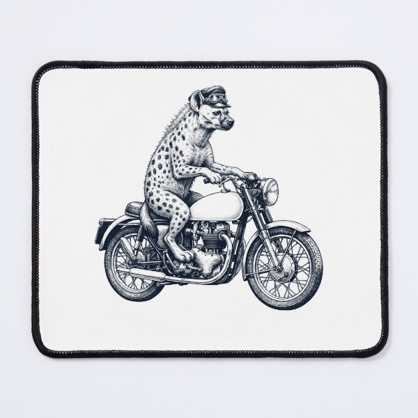 Item preview, Funny Hyena Motorcycle Motorbike Animal Lover designed and sold by dian-rody-crest.