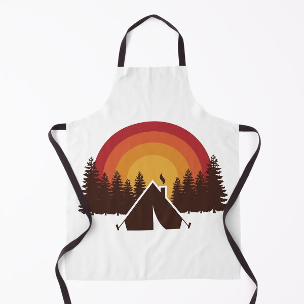Item preview, Retro Camping Tent Forest Mountains Vintage Sunset Art designed and sold by pattman.