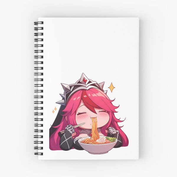 Item preview, Rosaria Genshin Impact Chibi Ramen Crimson Cool Mood designed and sold by mildaclairmo.