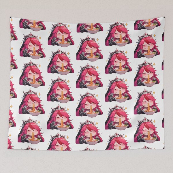 Item preview, Rosaria Genshin Impact Chibi Ramen Crimson Cool Mood designed and sold by mildaclairmo.
