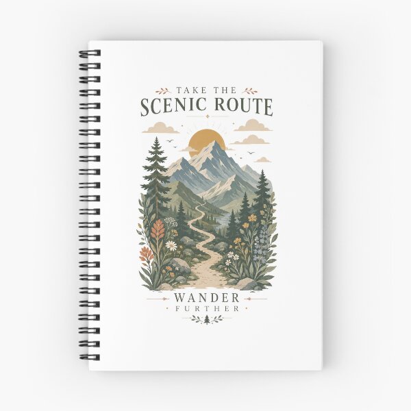 Item preview, Take The Scenic Route Wander Further Vintage Mountain Trail designed and sold by Indraokta22.