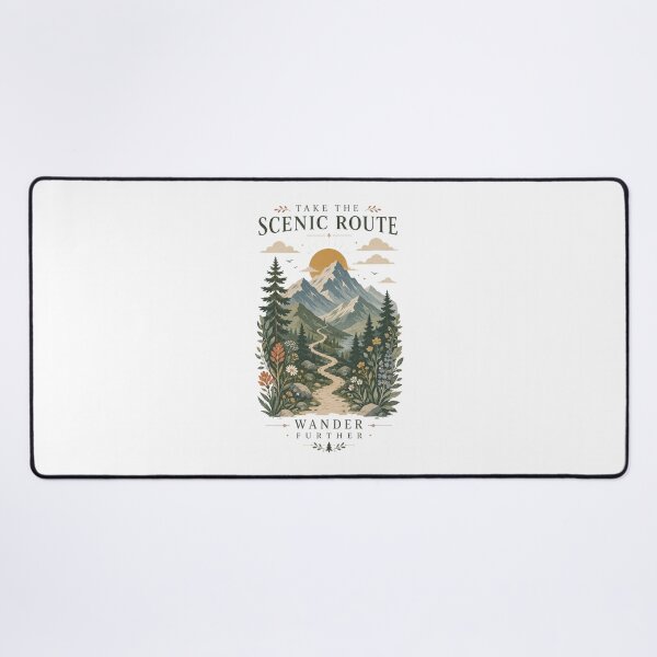 Item preview, Take The Scenic Route Wander Further Vintage Mountain Trail designed and sold by Indraokta22.