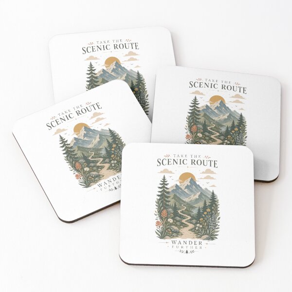 Item preview, Take The Scenic Route Wander Further Vintage Mountain Trail designed and sold by Indraokta22.