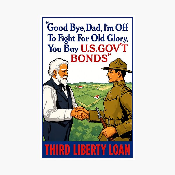 Item preview, Pixel Art Good Bye Dad Liberty Loan Poster designed and sold by aigcx.