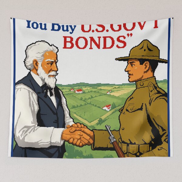Item preview, Pixel Art Good Bye Dad Liberty Loan Poster designed and sold by aigcx.