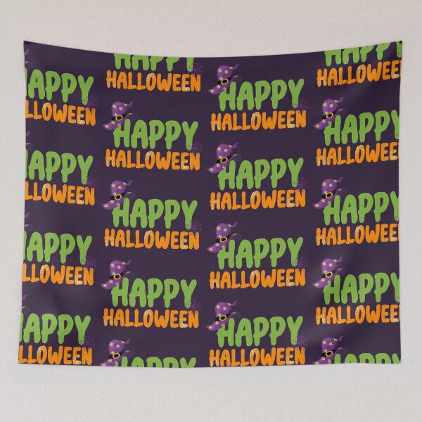 Item preview, Cute Happy Halloween Witch Hat Spooky Typography designed and sold by NotasCreativa.