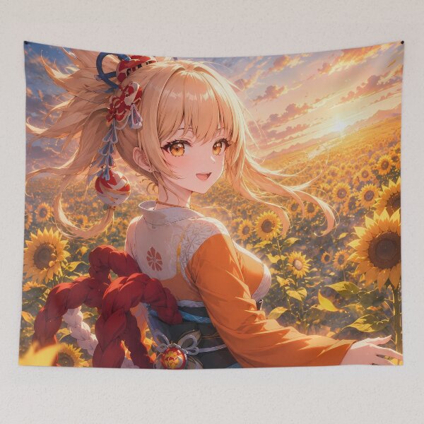 Item preview, Yoimiya Genshin Impact Sunflower Sunset designed and sold by mildaclairmo.