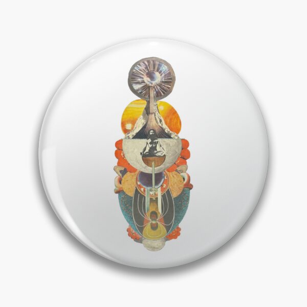 Artikelvorschau, Chill Vintage Surrealist Symmetrical Orange Collage Art entworfen und verkauft von Lampfil.