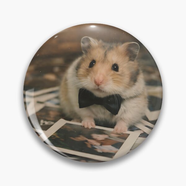 Item preview, Rat in Bow Tie Looking at an Old Photograph Wall Art | Nostalgic Rodent Portrait | Retro Photography Aesthetic Vintage Memory Print designed and sold by PaintedPixels01.