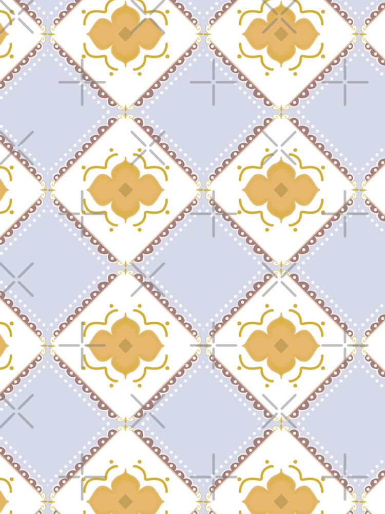 Thumbnail 5 of 5, iPhone Case, Yellow Floral Diamond Geometric Pattern designed and sold by SbRandomLab.