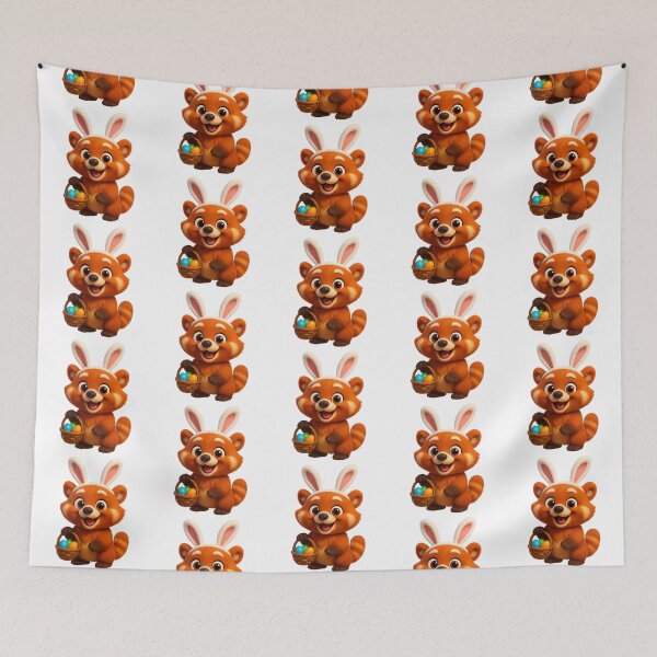 Item preview, Red Panda Easter Bunny designed and sold by Sillytoe.